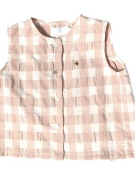 Blusa cuadros rosa